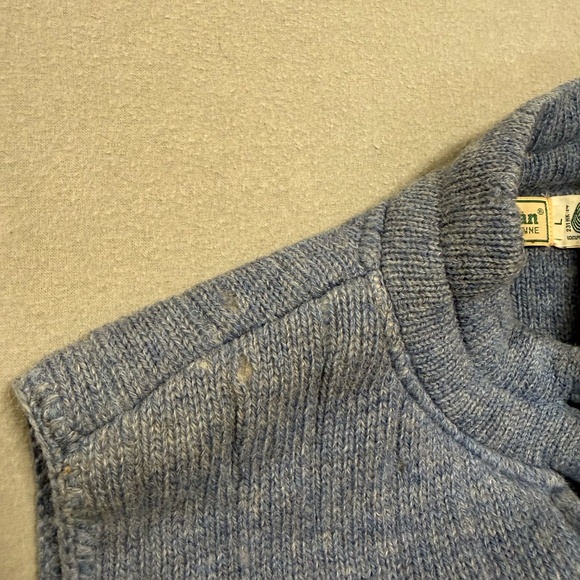 L.L. Bean Vintage 100% Wool Nordic Snow Zip Front Sweater Ski Vest Women L - Picture 13 of 15